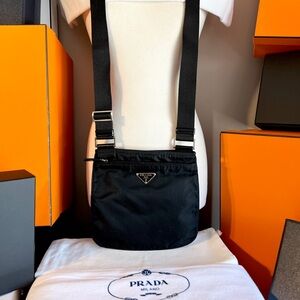 Prada Black Nylon Belt Bag!